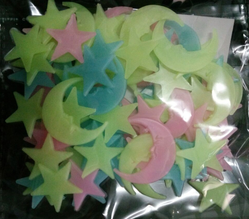 [Tongle luminous] 2.6cm luminous star wall stickers three-dimensional star fluorescent wall stickers loop luminous wholesale