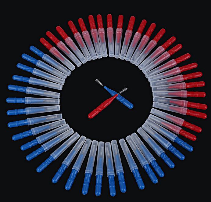 2.5MM red and blue interdental brush 50 pcs per box
