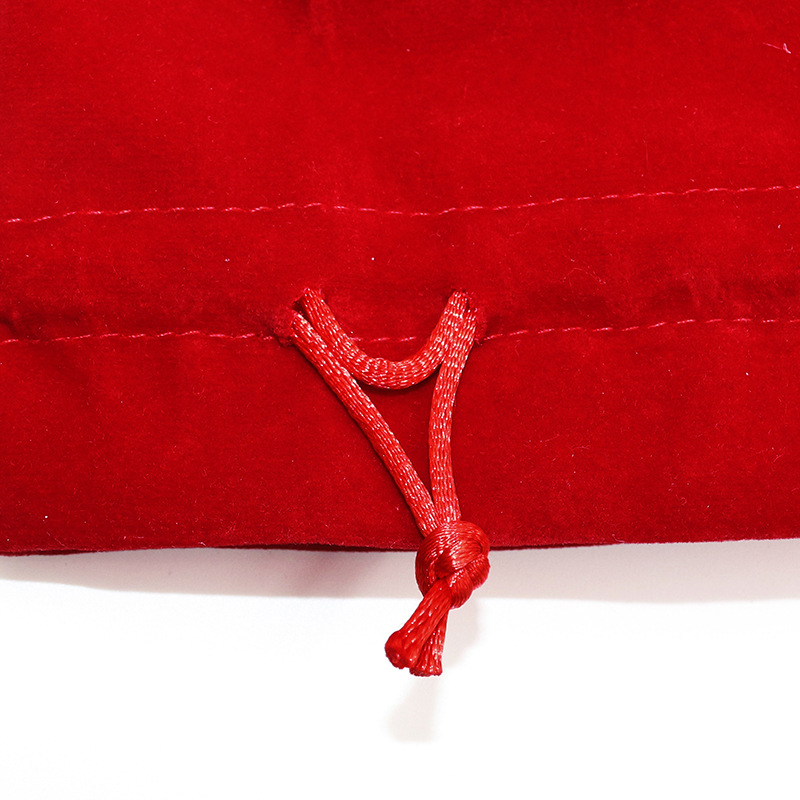 Round bottom cloth bag double flannel bag drawstring pocket jewelry small storage bag high-grade Velvet wine bag printed logo