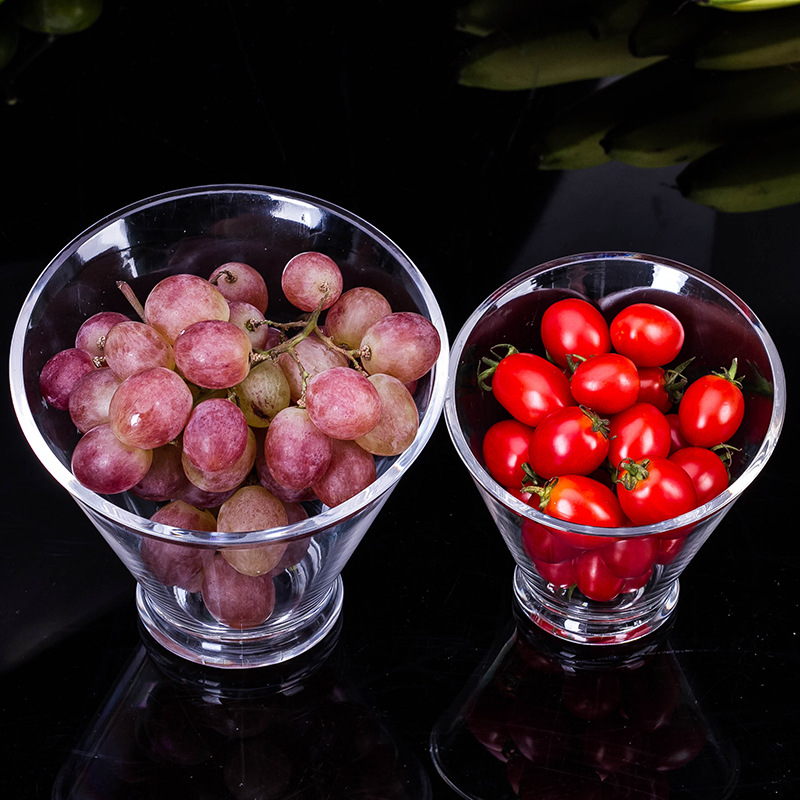Creative Acrylic Vegetable and Fruit Diangle Bowl Thickened Transparent Crystal Diangle Fruit Bucket Hot Pot Tableware