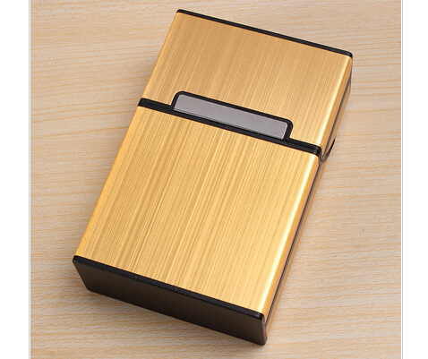 New Aluminum Alloy Cigarette Case Brushed Cigarette Case, Metal Cigarette Case, Magnetic Buckle Cigarette Case Men's Metal Cigarette Case