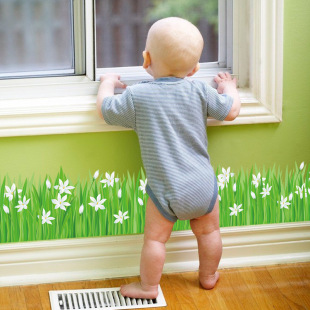 New SK7044 Lily Grass Kit Bathroom Bathroom Kitchen Window Wall Wall Patch PVC can be removed