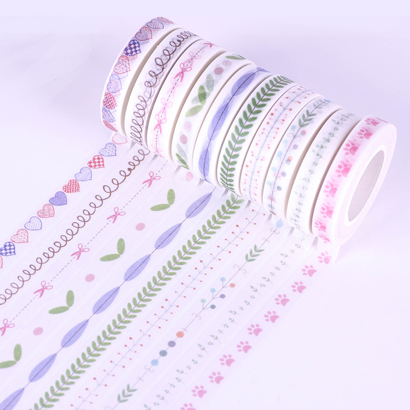 8mm Fine Narrow and Paper Tape Decorative Stationery Split Line Hand Account Tape