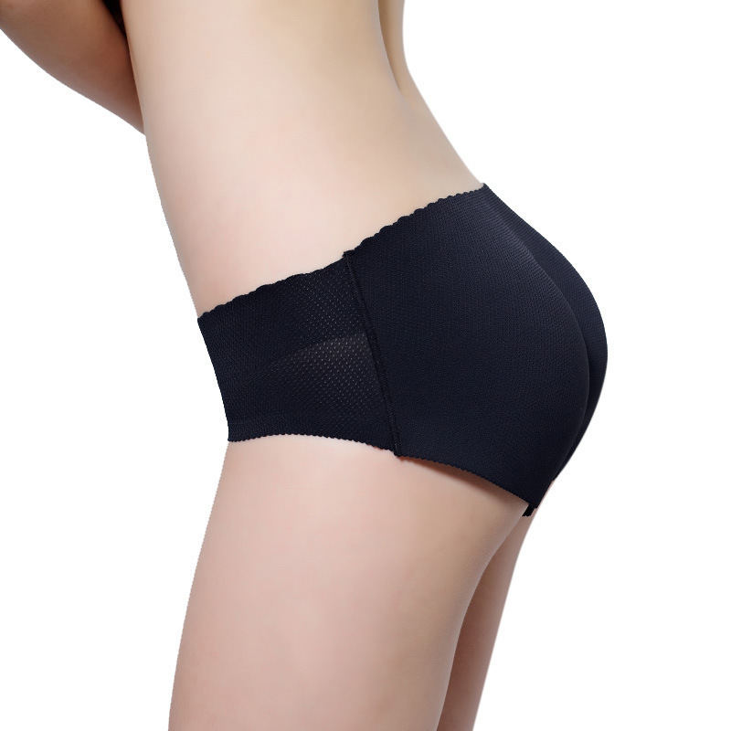 Traceless butt-lifting underwear with breathable design, reinforced, thickened, padded with sponge for buttock enhancement, false butt triangle underwear