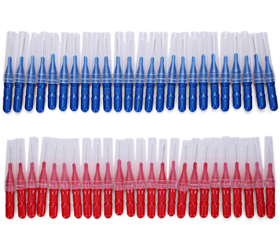 2.5MM red and blue interdental brush 50 pcs per box