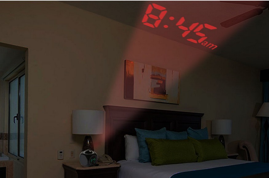 New multifunctional projection alarm clock LED projection alarm clock Voice alarm clock Projection clock