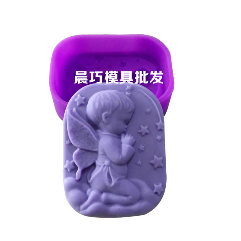 Single-hole handmade soap mold South Korea small soap mold kneading music gypsum doll breast milk soap mold square love heart shape