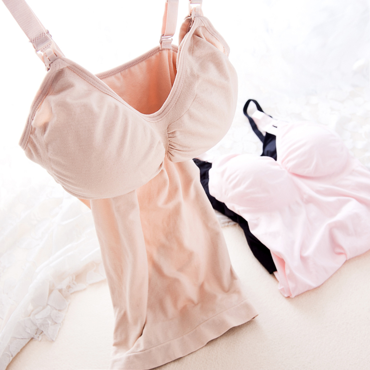 Nursing bra underwear postpartum abdomen body shaping sling feeding vest Pu milk full cup breast milk underwear wholesale