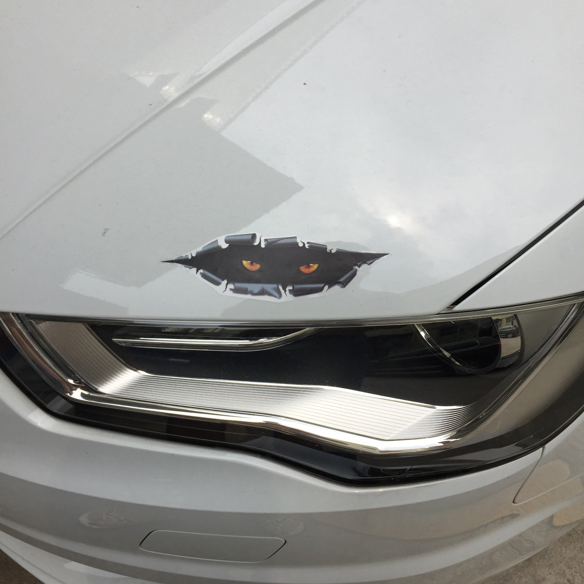 Кошачий глаз зеркало заднего вида Автомобильные наклейки небольшой размер имитация подглядывающий кошачий глаз автомобильные наклейки 5x17 см трехмерные наклейки для тела оптом