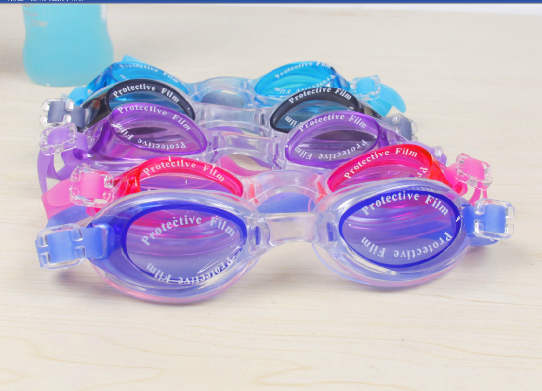 A6498 HD large frame waterproof anti-fog swimming equipment glasses men and women children swimming goggles earplugs