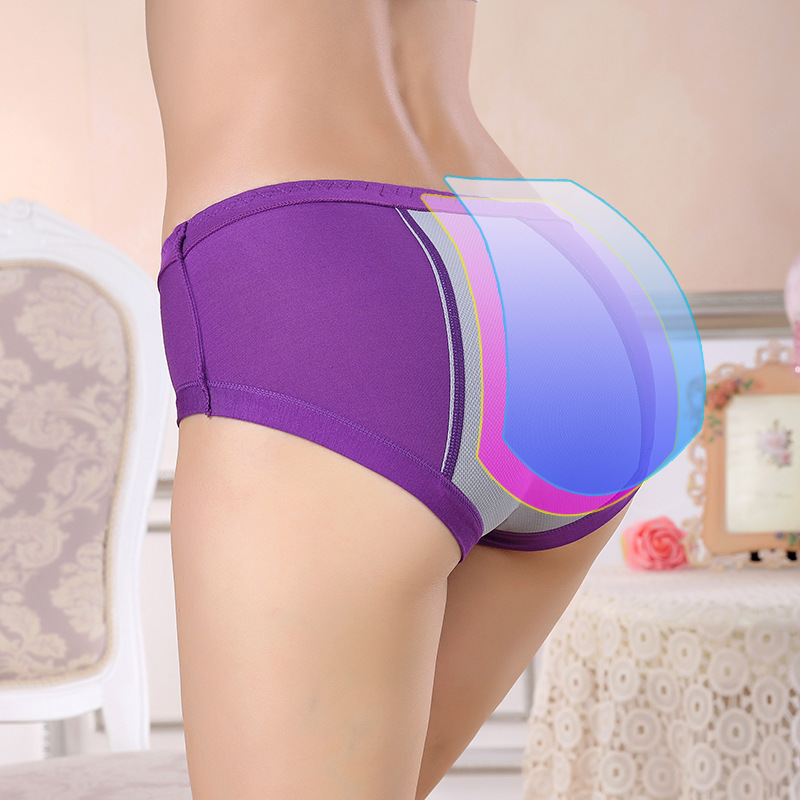 Women's Mid-rise Plus Size Front and Back Leakage Protection Menstrual Period Underwear Comfort Triangular Pajama Set For Export