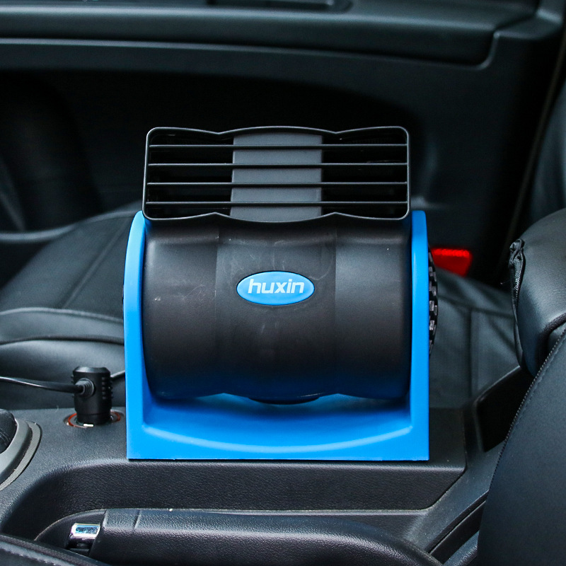 Huxin car 12V24 bladeless air conditioning fan silent car electric fan super powerful adjustable speed turbo fan
