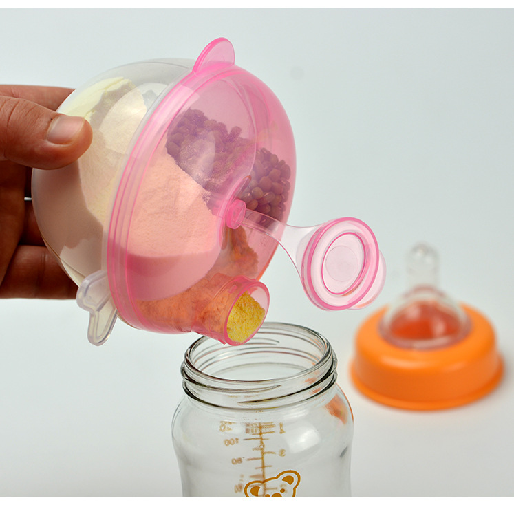 Three-layer milk powder box baby rice powder box milk powder storage box portable baby leak-proof cross-border factory direct sales