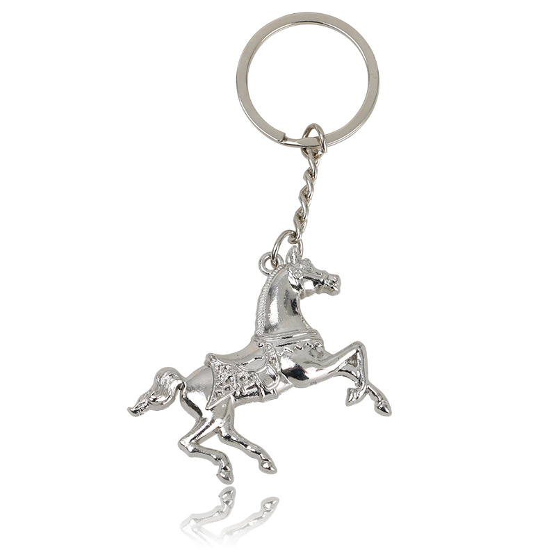 Creative men's waist hanging key chain pony pendant zodiac horse key chain horse wholesale printable LOGO