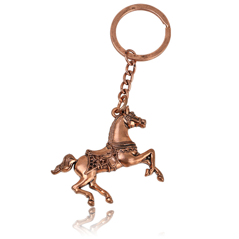 Creative men's waist hanging key chain pony pendant zodiac horse key chain horse wholesale printable LOGO