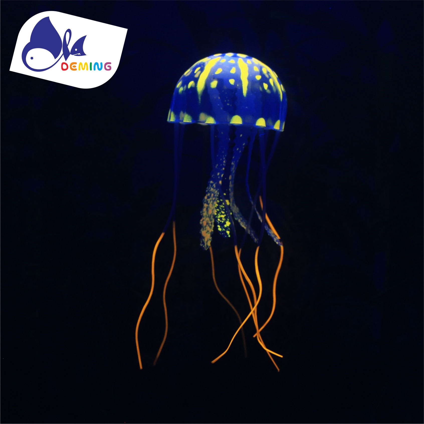 Fish tank landscaping decoration silicone transparent fluorescent jellyfish coral jellyfish tank grass tank simulation jellyfish fake jellyfish wholesale