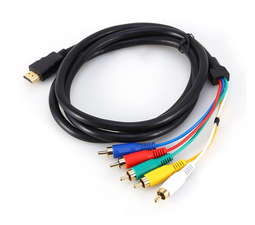 1.5 m hdmi to 5rca Adapter HDMI color difference player set top box HD line spot sales