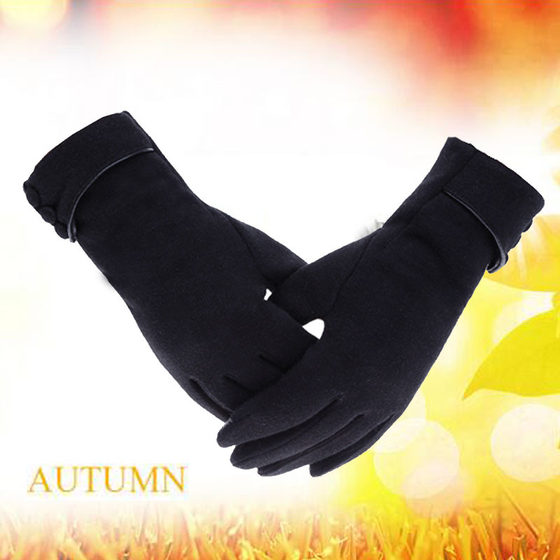 Winter Korean version of velvet warm gloves do not pour velvet women's outdoor skiing electric bike riding touch screen gloves factory wholesale