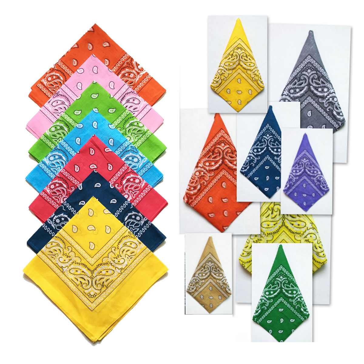Cotton cashew flower amoeba square scarf outdoor sports hip hop Hip Hop Hip Hop square scarf riding Magic headscarf headband