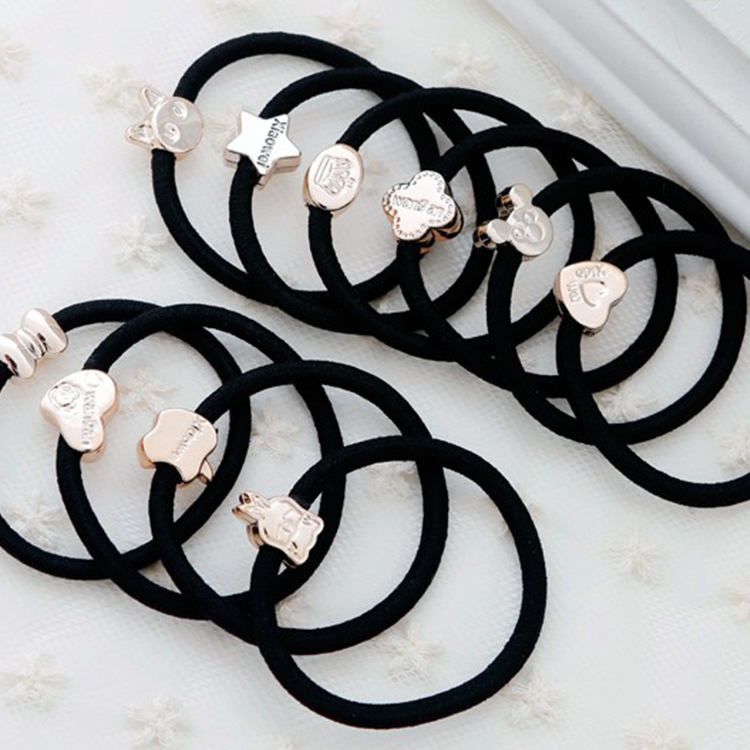 Gold bead hair ring new hair accessories Korean style hair rope Joker hair band 1 yuan Store Department Store Source accessories