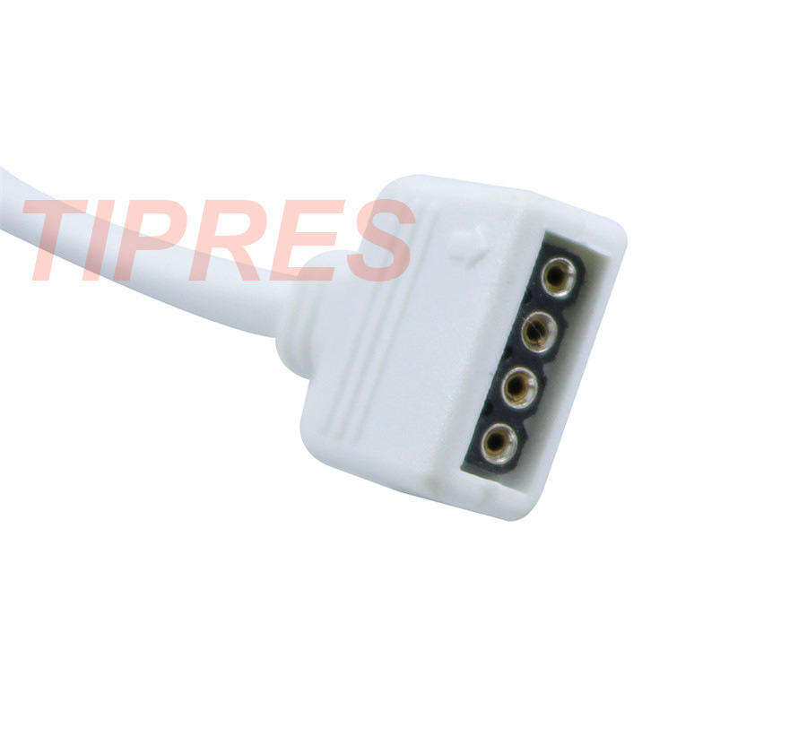 LED light strip connector RGB colorful light bar controller 4-core connector wire one minute two/three/four-way flow