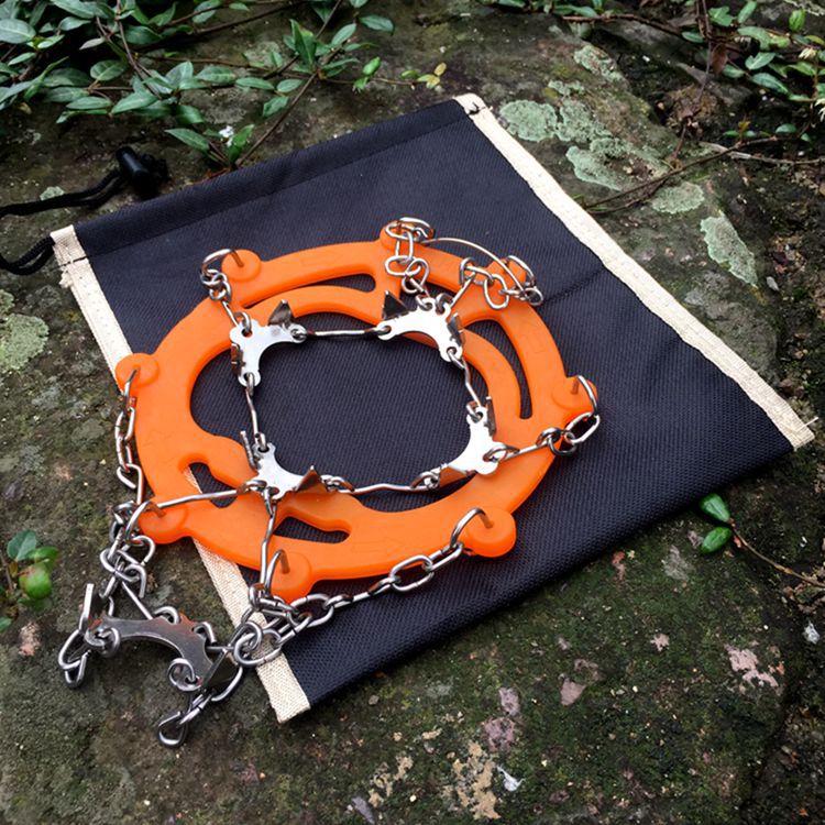 Factory supply 10 teeth 201 stainless steel crampons ice snow non-slip shoe cover simple non-slip chain ice catch 10 teeth