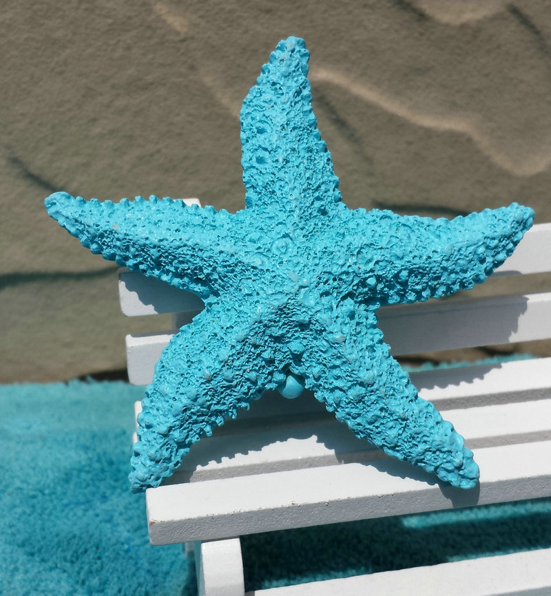 Mediterranean decoration style resin starfish ocean home fish tank decoration shooting props mini starfish 7.5
