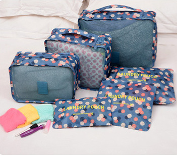 Factory direct sales six-piece travel storage bag, clothing luggage bag, travel clothing storage and organization bag, 6-piece set