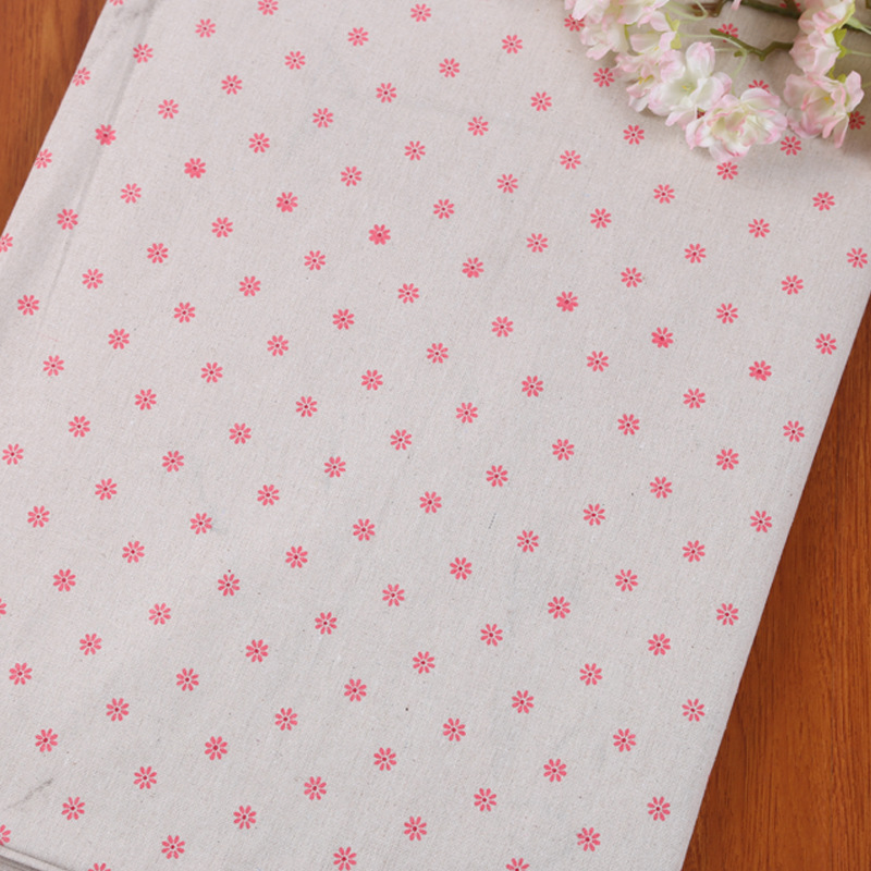 [Factory direct supply] DIY Daisy printing cotton and linen fabric blended fabric sofa curtain linen printing