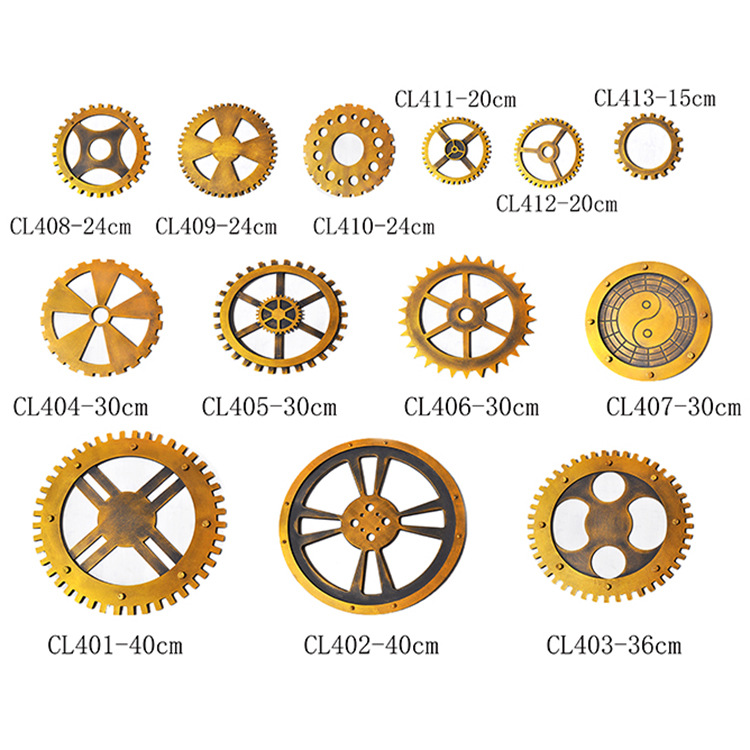 齿轮挂饰 金色多款齿轮壁饰 酒吧艺术装饰品 齿轮壁挂 组合齿轮