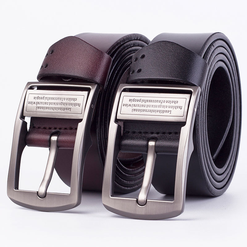 Men's leather pin buckle belt men's antique belt fashion casual pure cowhide jeans with manufacturers a generation of hair