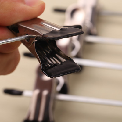Factory direct metal dip plastic big iron clip hanger pants rack hanger home 32g suit