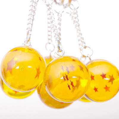 Dragon Ball Dragon Ball Hanging Ornaments Dragon Ball Ball Keychain 2.7cm Crystal Keychain