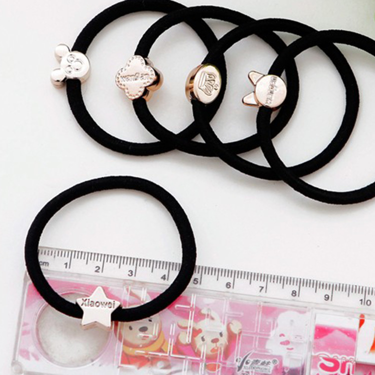 Gold bead hair ring new hair accessories Korean style hair rope Joker hair band 1 yuan Store Department Store Source accessories