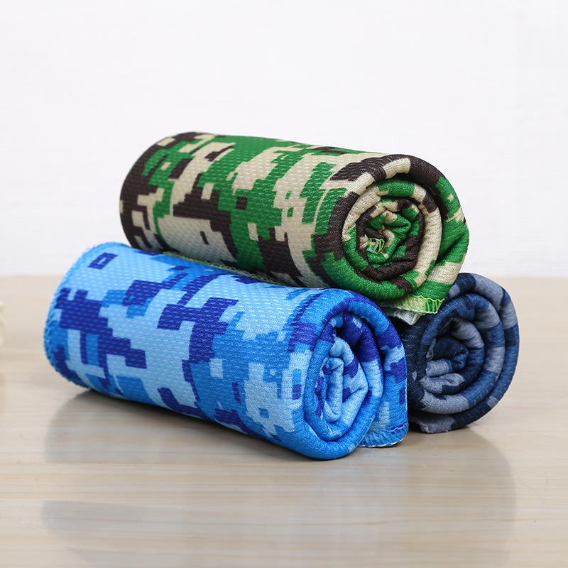 Cross-Border printed camouflage ice cooling towel cool towel summer outdoor sports sunstroke Towel logo