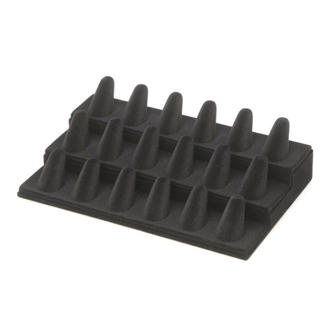 Black Flocking 18-position Ring Rack Three-layer Display Ring Ring Holder 18-finger Storage Jewelry Display Rack