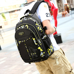 Cross-border Camouflage Schoolbag for Primary and Middle School Students Backpack Large Capacity Camouflage Backpack for Reducing the Weight and Water-proof Tide Cool Bag for Hair