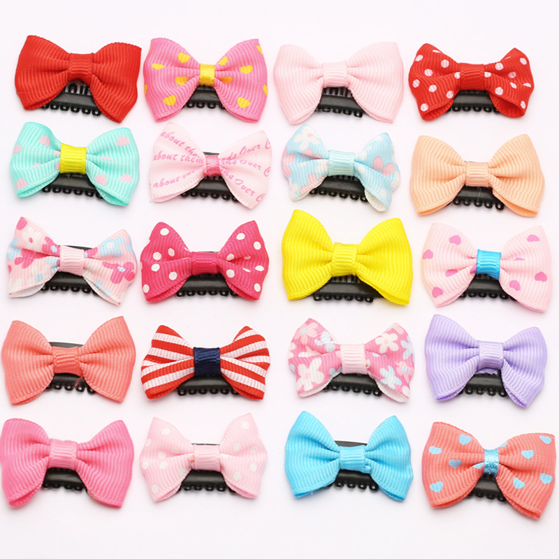 Korean Style Fabric Bow Small Hairpin Less Hair Quantity Children's Hairpin Baby Safety Hairpin Hair Accessories Children's Wear Small Gifts