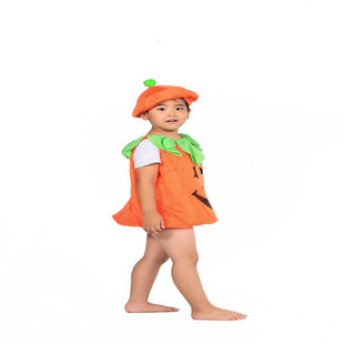 Halloween Children's Costume cosplay Pumpkin Clothes Pumpkin Golden Velvet suit Performance Clothing Manufacturers