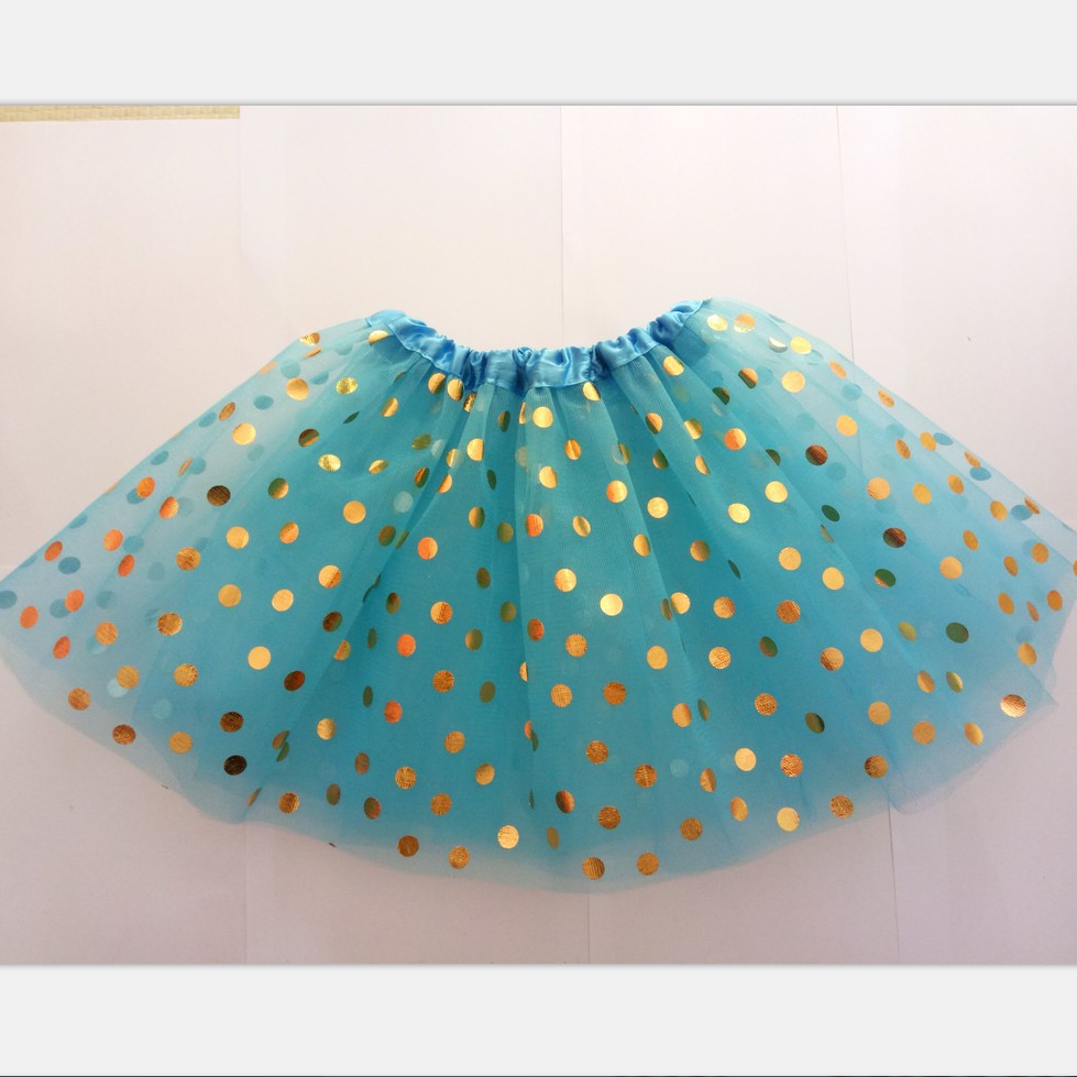 Foreign trade girls tutu skirt skirt skirt wholesale sequins bronzing polka dot European and American children ballet dance gauze skirt