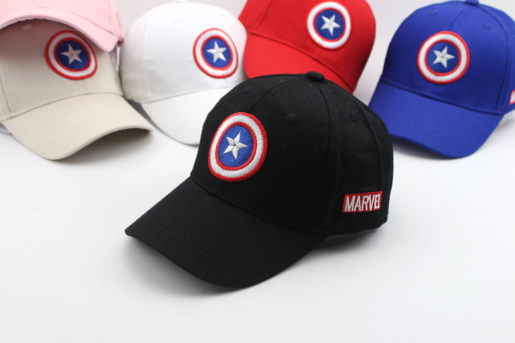 Летняя новая детская шляпа Captain America, однотонная сетчатая Кепка с утиным языком, бейсболка для мальчиков и девочек оптом F219