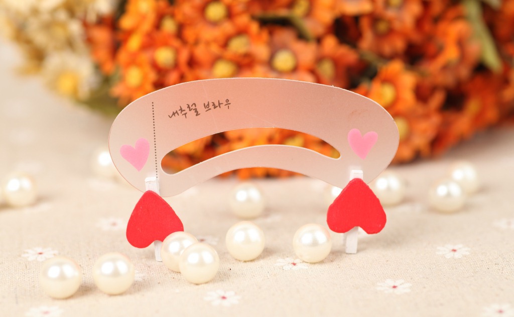 Eyebrow thrush card print eyebrow card word flat eyebrow makeup tool 3 pieces transparent bag