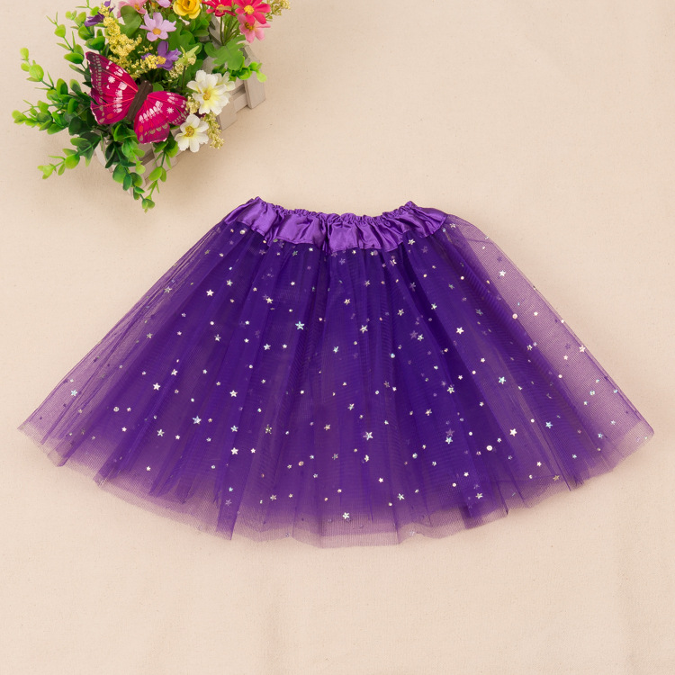 European and American children's TUTU skirt sequins Flash stars foreign trade explosions TUTU skirt children's dance princess skirt