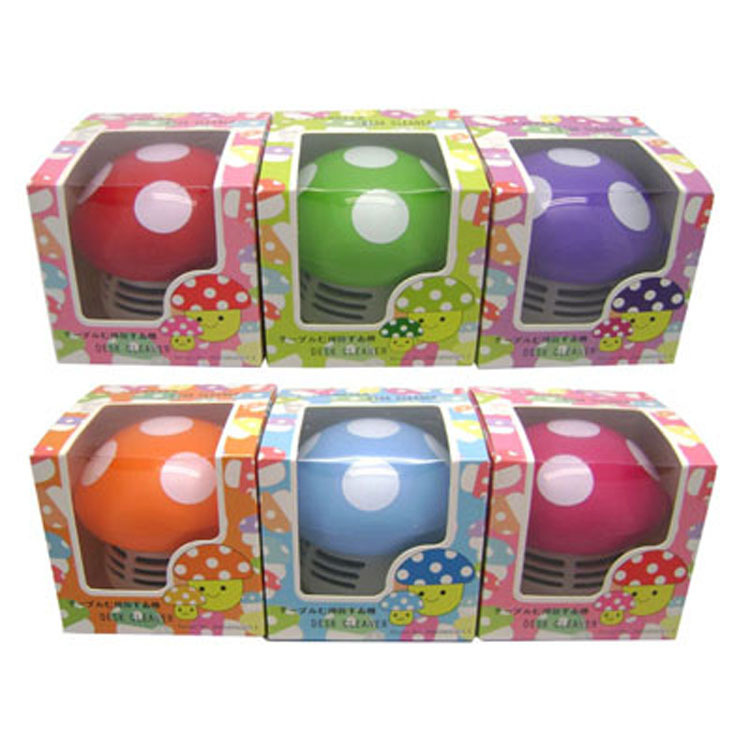 Creative cartoon mushroom desktop vacuum cleaner cute fashion mini cleaner mushroom desktop keyboard dust collector