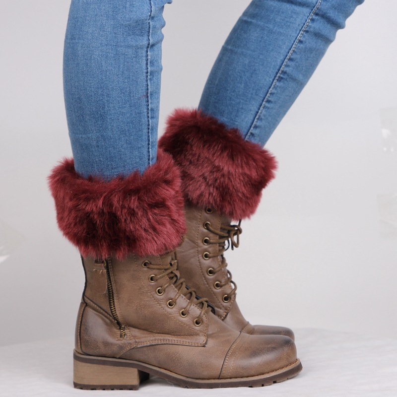 2020 European and American Mao Mao Boots Warm Socks Christmas Mao Foot Cover Short Wool Shoe Cover_voghion.com