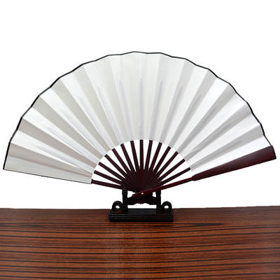 10 inch 8 inch blank folding fan Chinese style blank fan advertising fan silk cloth folding fan ornaments wholesale