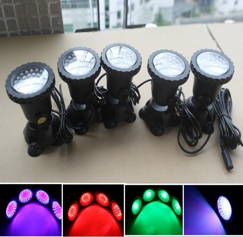 Spotlights Cross-border Amazon Aquarium Fish Tank Lights Remote Control Color Changing Diving Fish Tank Lights Colorful Garden Fake Landscaping