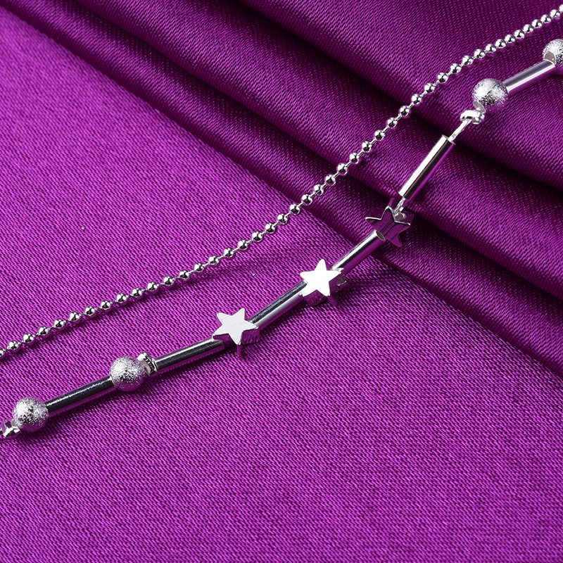 9.9 yuan Taobao silver bracelet women Korean version of simple summer retro small stars anklet small gifts wholesale