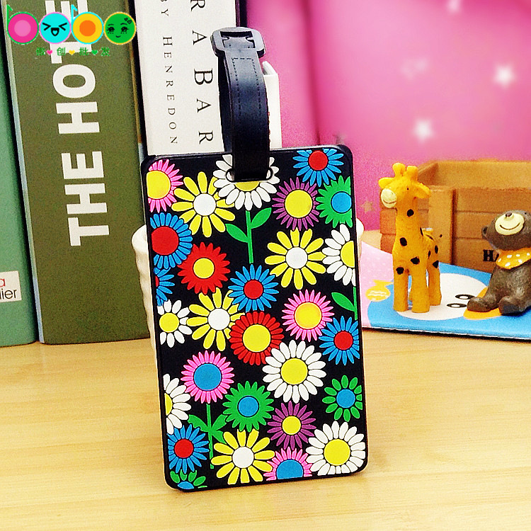 PVC soft rubber luggage tag cartoon silicone luggage tag boarding tag luggage tag