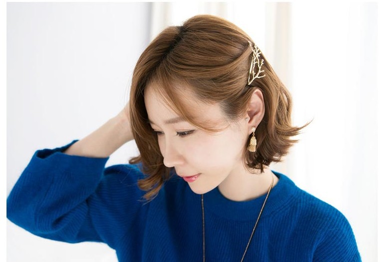 F261 Südkorea mode kreative zweig legierung seite clip fee geweih haarnadel mode persönlichkeit Prinzessin clip großhandel_voghion.com